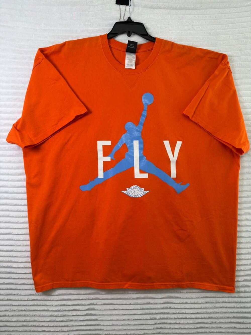 Vintage Air Jordan Fly Jumpman T Shirt Mens Size 3XL Orange Rare